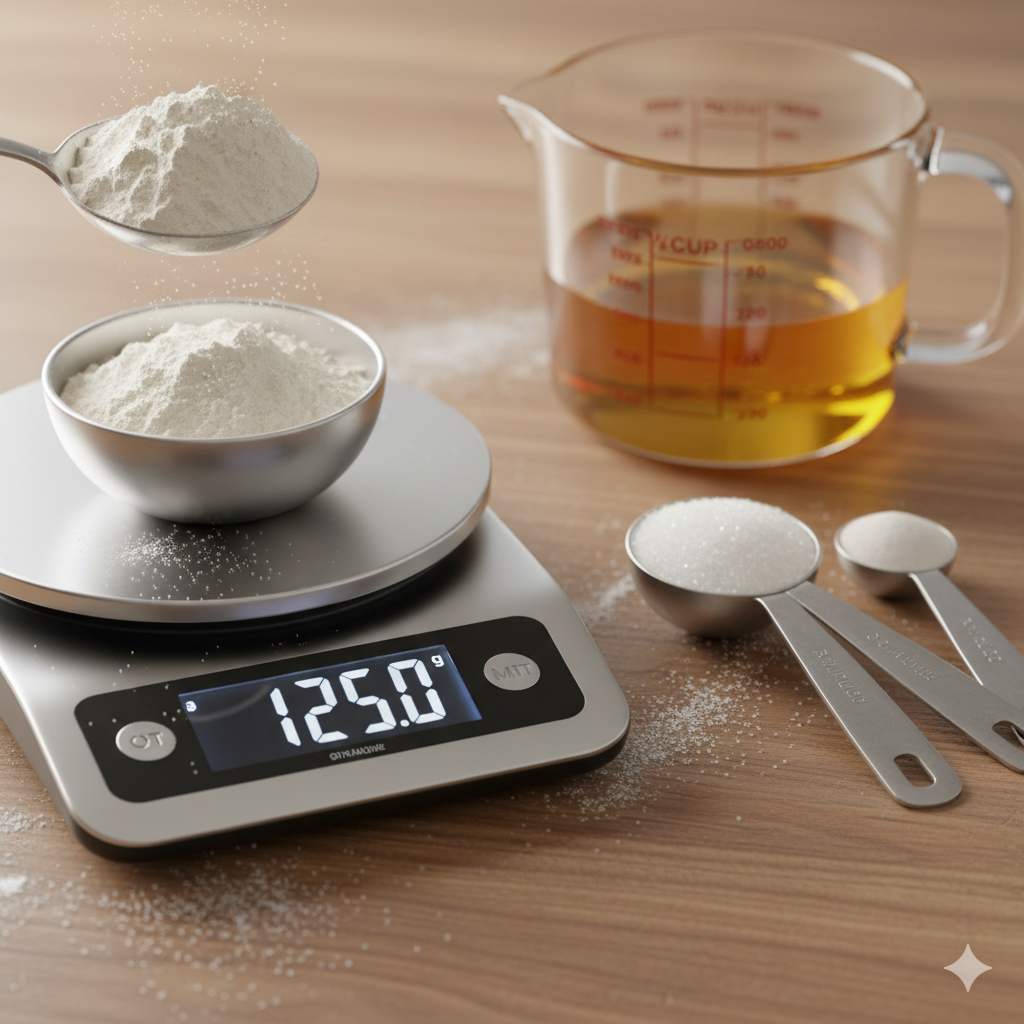 Accurate measuring for baking to save money